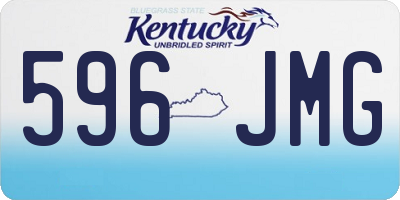 KY license plate 596JMG