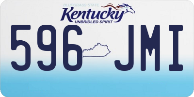 KY license plate 596JMI