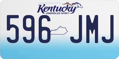 KY license plate 596JMJ