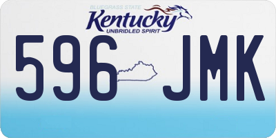 KY license plate 596JMK