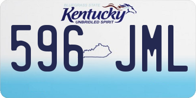 KY license plate 596JML
