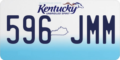 KY license plate 596JMM