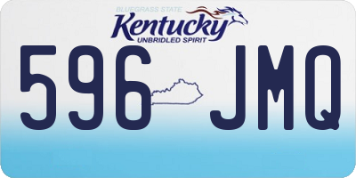 KY license plate 596JMQ