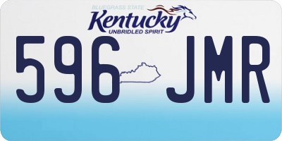 KY license plate 596JMR