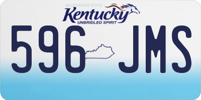 KY license plate 596JMS
