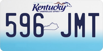 KY license plate 596JMT