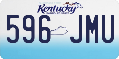 KY license plate 596JMU