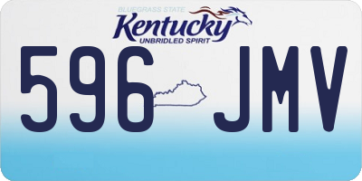 KY license plate 596JMV