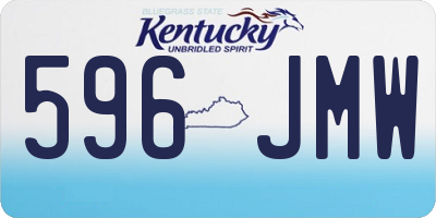 KY license plate 596JMW