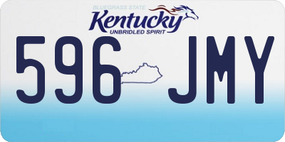 KY license plate 596JMY