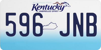 KY license plate 596JNB