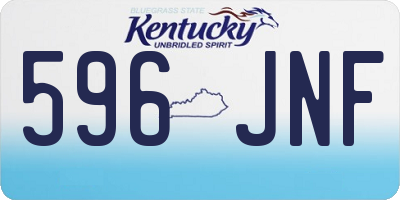 KY license plate 596JNF