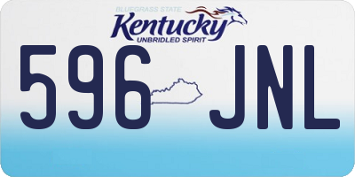 KY license plate 596JNL