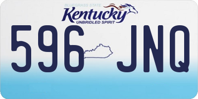 KY license plate 596JNQ