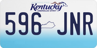 KY license plate 596JNR