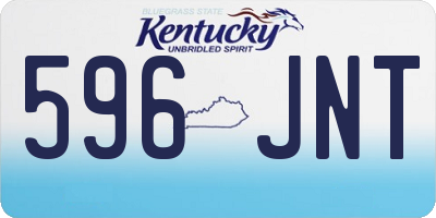 KY license plate 596JNT