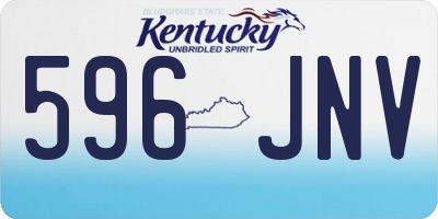 KY license plate 596JNV