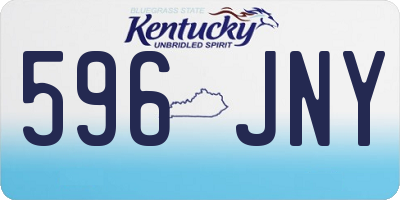 KY license plate 596JNY