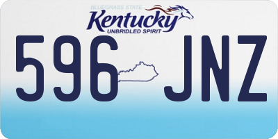 KY license plate 596JNZ