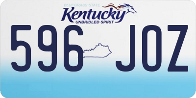 KY license plate 596JOZ