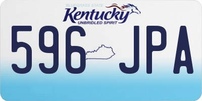 KY license plate 596JPA