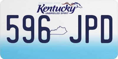 KY license plate 596JPD