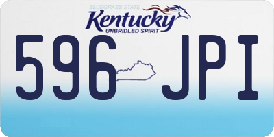 KY license plate 596JPI