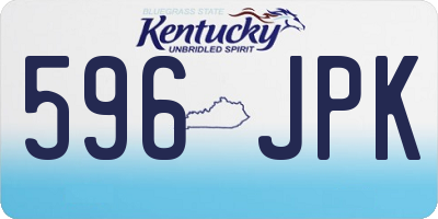 KY license plate 596JPK