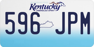 KY license plate 596JPM
