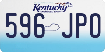 KY license plate 596JPO