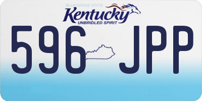 KY license plate 596JPP