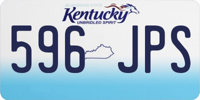 KY license plate 596JPS