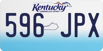 KY license plate 596JPX