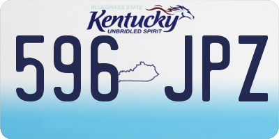 KY license plate 596JPZ