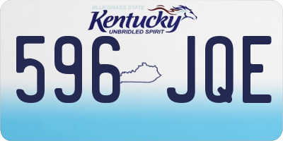 KY license plate 596JQE