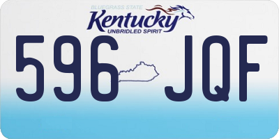 KY license plate 596JQF