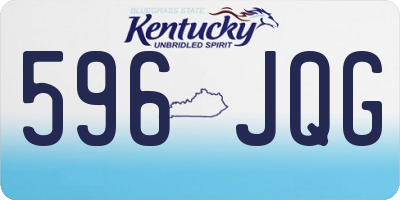 KY license plate 596JQG