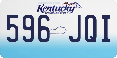 KY license plate 596JQI