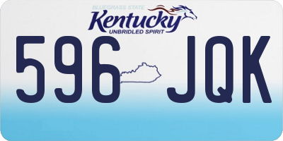 KY license plate 596JQK