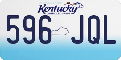 KY license plate 596JQL