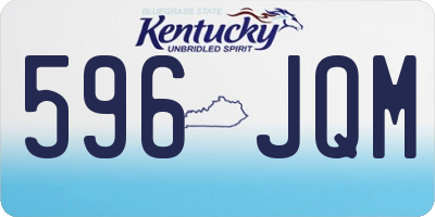KY license plate 596JQM