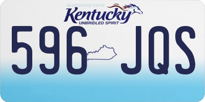 KY license plate 596JQS