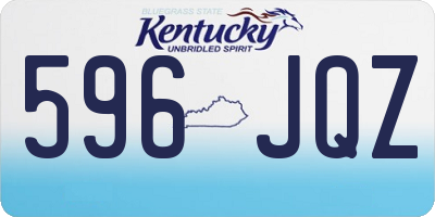 KY license plate 596JQZ