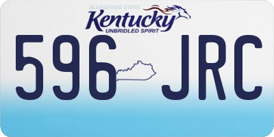 KY license plate 596JRC
