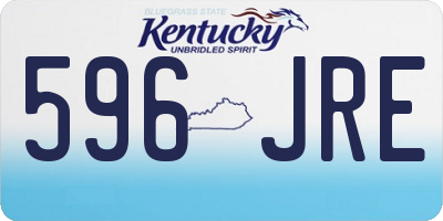 KY license plate 596JRE