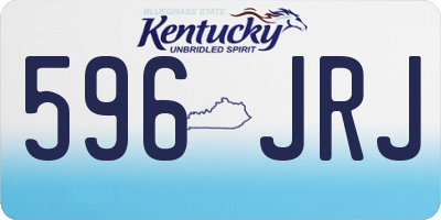 KY license plate 596JRJ