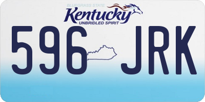 KY license plate 596JRK