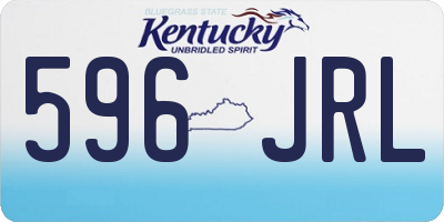 KY license plate 596JRL