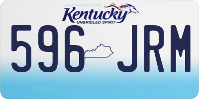 KY license plate 596JRM