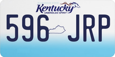 KY license plate 596JRP